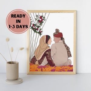 Faceless Portrait, Custom Illustration, Personalised Photo Illustration, Boyfriend gift, Girlfriend gift, Wedding Gift
