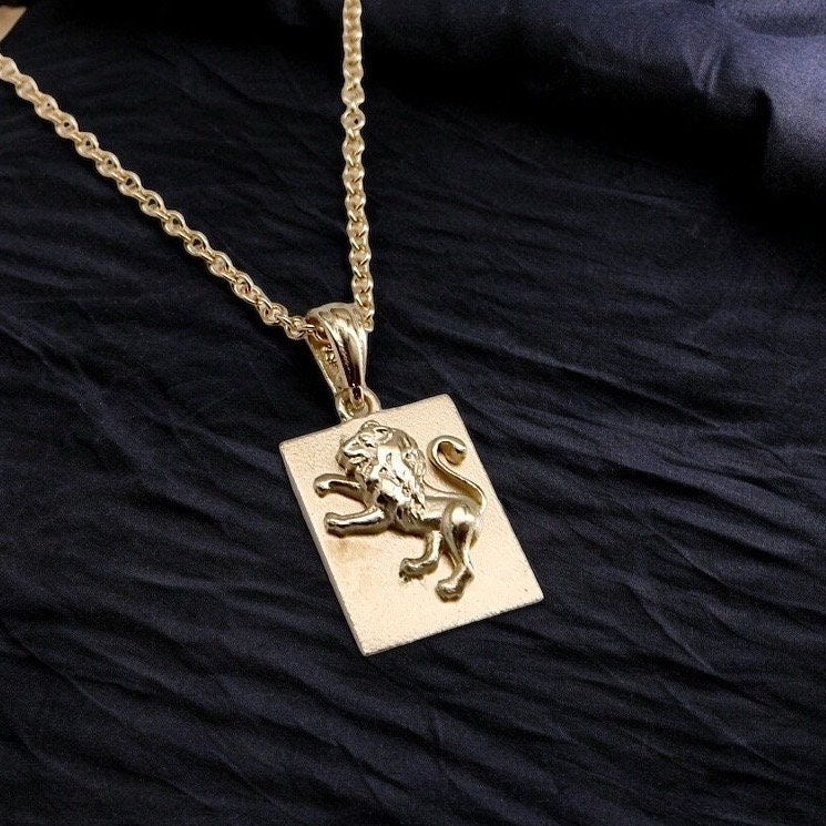 14k Gold Lion of Judah pendant Jewish Symbol Pendant Gold Lion Necklace Pendant Jewish Jewelry Judiaca Pendant Israel Designer