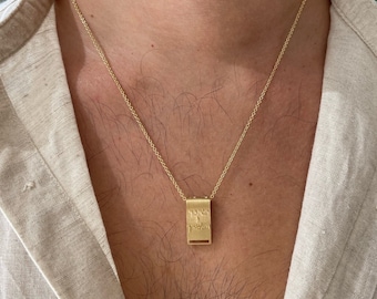 Colgante de bendición sacerdotal en oro de 14 quilates, joyería hebrea