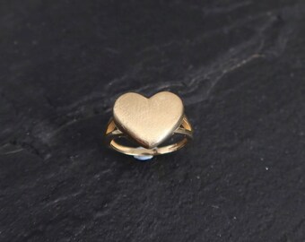 Gold Heart Ring, 14k Gold Ring, Yellow Gold Jewelry, Jewelry Gift