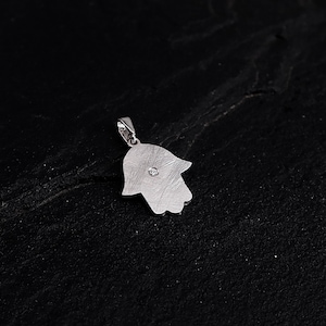 14k Gold Hamsa Pendant, Diamond Jewelry, Gold Jewelry, Gold Pendant, Israel Jewelry, Evil Eye Pendant, Modern Hamsa Necklace Pendant