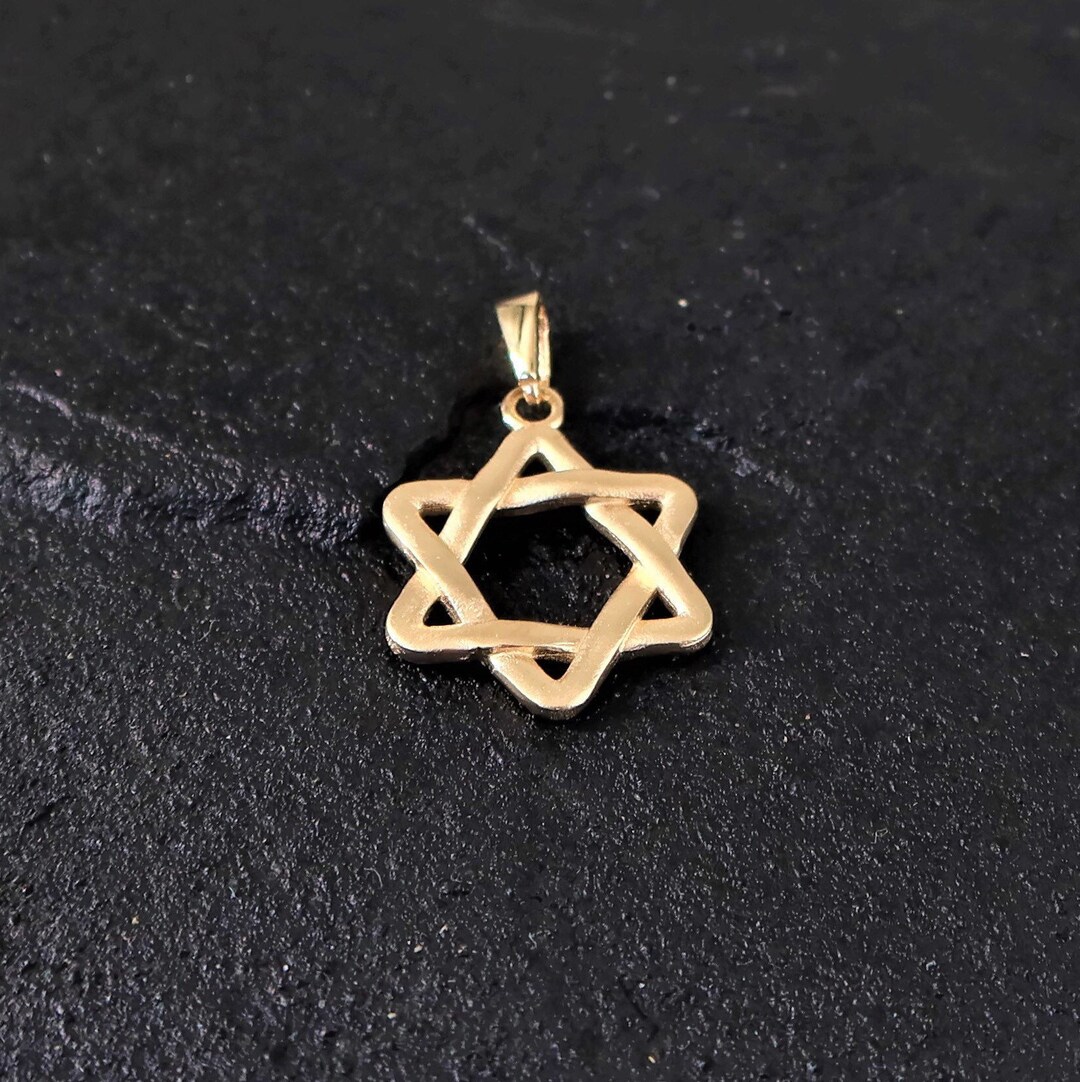 Star of David Yellow Gold 9ct (375, 9K) Religious Pendant main image 0