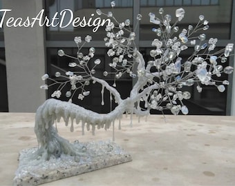 Скульптура из проволочного дерева, лунный камень, пещерное дерево, домашний декор, персональный подарок