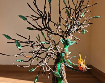 Wire Tree Sculpture: Guardian Forest Elf, Forest Spirit Statue