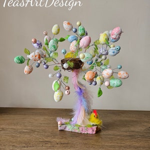 This one is ready to go Easter Tree, Egg Tree, Easter Egg Tree, Wire Tree, Wire Statue, Wire Sculpture image 1