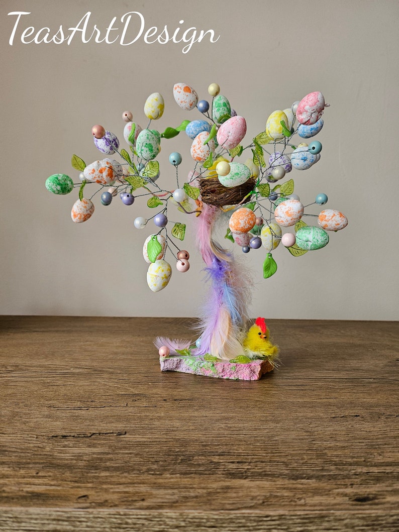 This one is ready to go Easter Tree, Egg Tree, Easter Egg Tree, Wire Tree, Wire Statue, Wire Sculpture image 2