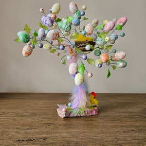 This one is ready to go Easter Tree, Egg Tree, Easter Egg Tree, Wire Tree, Wire Statue, Wire Sculpture image 8