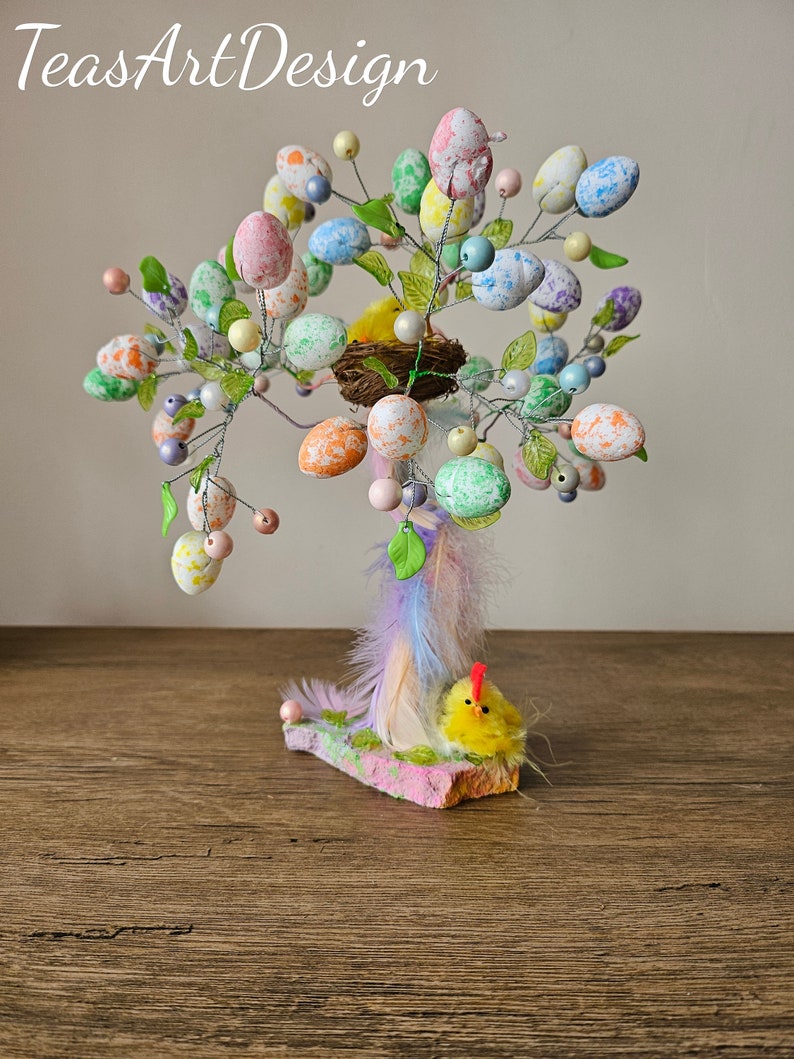 This one is ready to go Easter Tree, Egg Tree, Easter Egg Tree, Wire Tree, Wire Statue, Wire Sculpture image 3