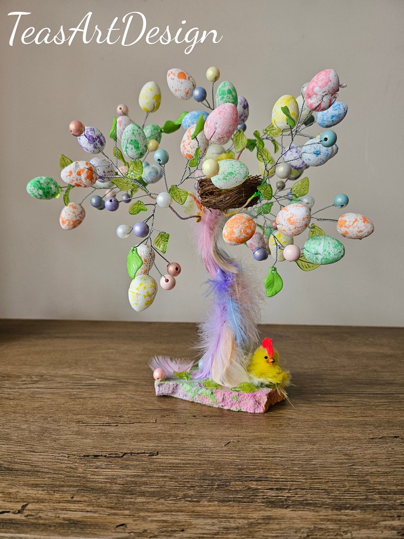 This one is ready to go Easter Tree, Egg Tree, Easter Egg Tree, Wire Tree, Wire Statue, Wire Sculpture image 6