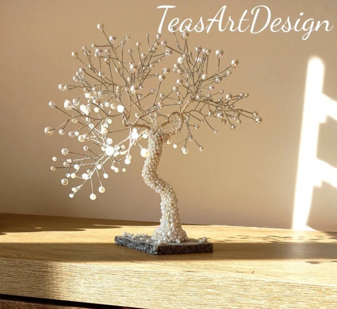 Wedding Jewel Tree Wire Sculpture Tree Pearl Tree Tree Etsy