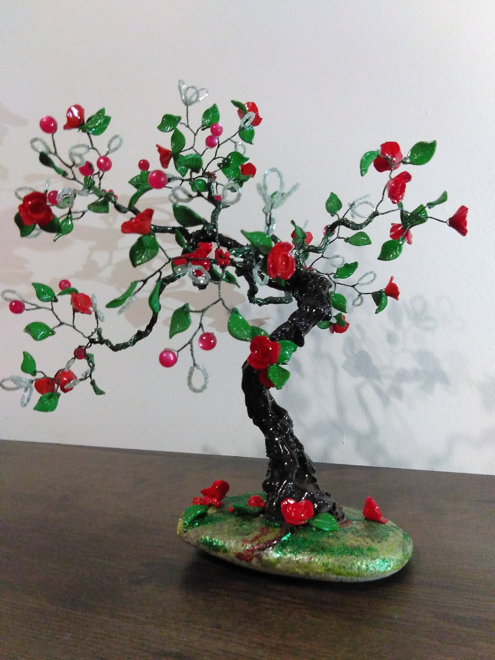 Wire Bonsai tree Beads wire tree Bonsai wire sculpture Home Etsy