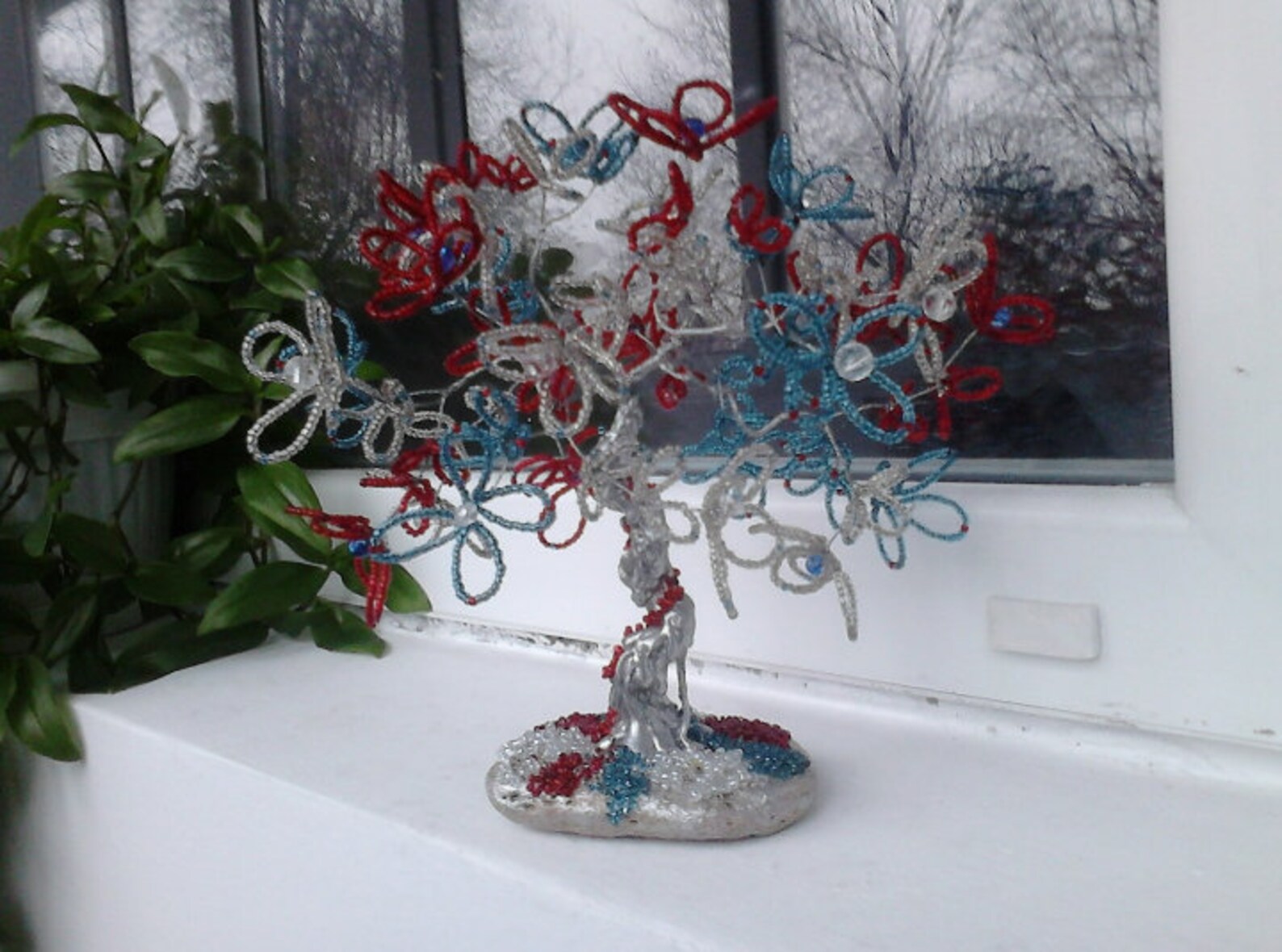 Drahtbaum Perlen Baum Baum Draht Wohnkultur Baum Statue Etsy