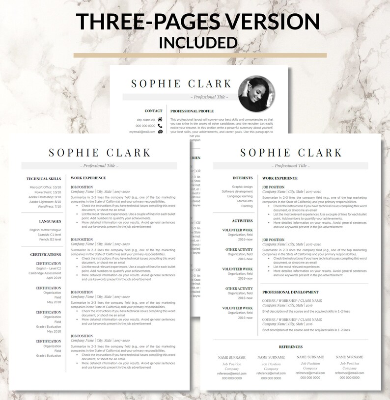 Resume With Photo Modern Resume Template Photo Modern Cv Template Word Modern Resume Cv Template Professional Cv Template With Photo Design Templates Stationery Kromasol Com