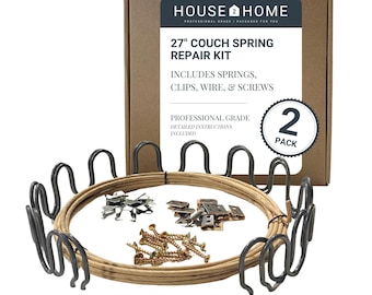 House2Home 27 Inch Zig Zag Spring Kit, 2 Springs & Hardware for Sofa Repair