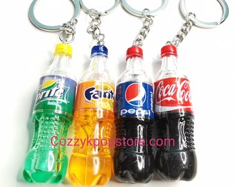 Keychain Coke pepsi keychain fanta keychain sprite keychain Coca-Cola keychain soda keychain coke keychain coke keyring sprite keyring