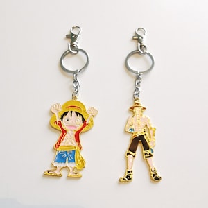 Anime keychain anime keyring One piece metal keychain