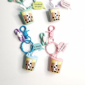 Boba Keychain Boba Keyring Bubble Tea Keychain Bubble Tea Keyring ...