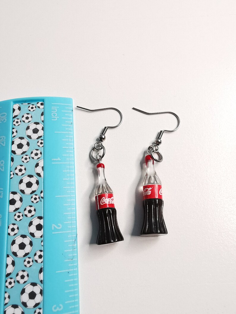 Cocacola Earrings Coca Cola Earrings Coke Earrings Coke Gift Etsy