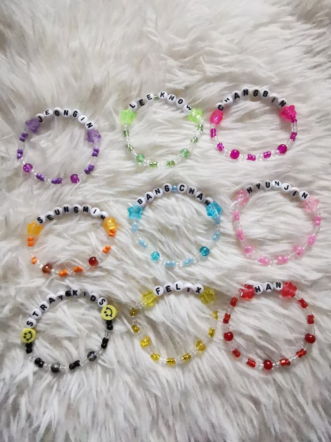 Stray Kids Bracelet Beaded Bracelet Kpop Bracelet Skz Etsy