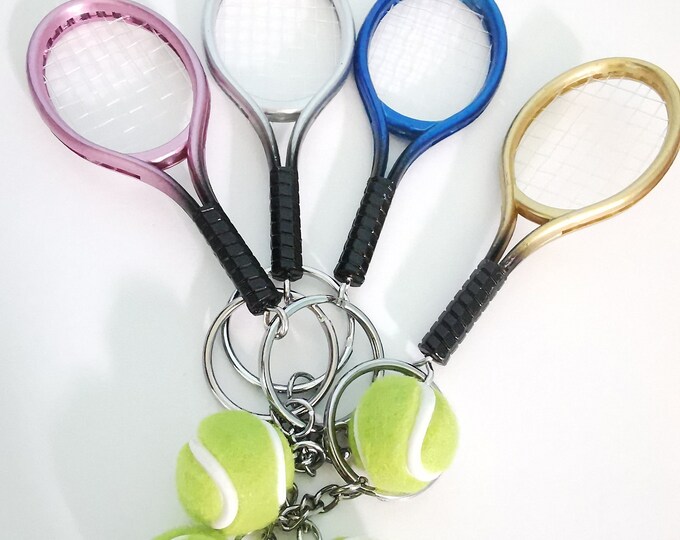 Tennis Racket Keychain tennis Keychain tennis keyring sport keychain Racket keychain