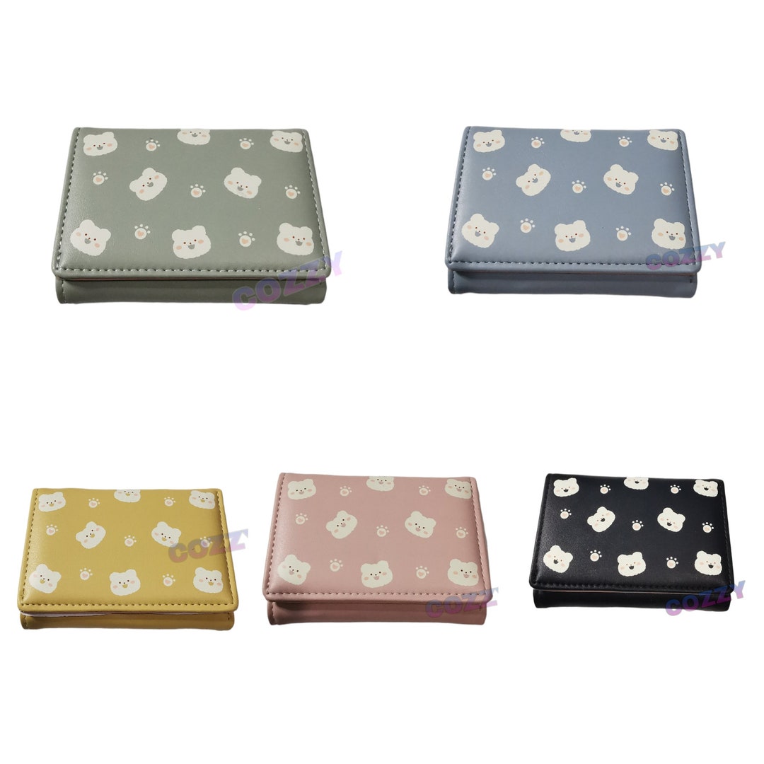 4x3 Bear Mini Wallet Trifold Wallet Bear Wallet Etsy
