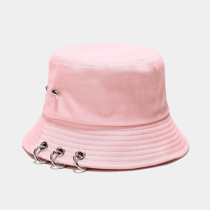 pink balenciaga bucket hat