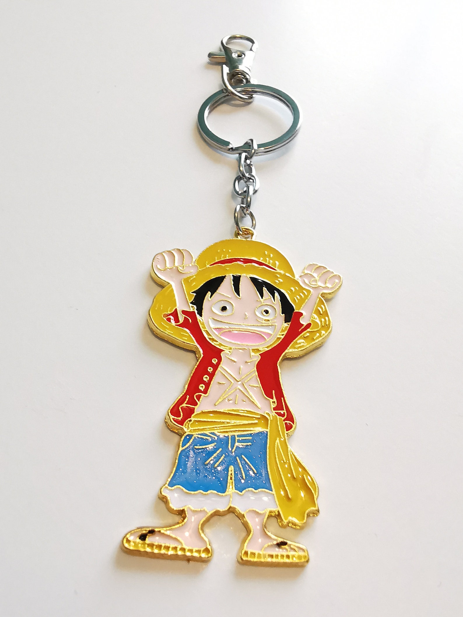 Anime Keychain Anime Keyring One Piece Metal Keychain Etsy