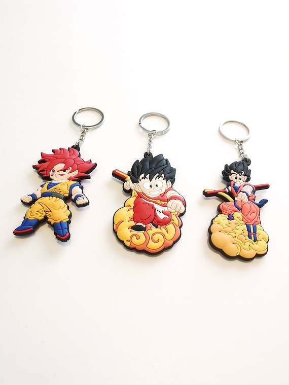 Double Sided Rubber Keychain Anime Keychain Goku Keychain Anime Keyring  Anime Keychain 