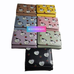4x3.25 "Cow Pattern Wallet Cow Strawberry Wallet Cow Print Wallet Coin Purse