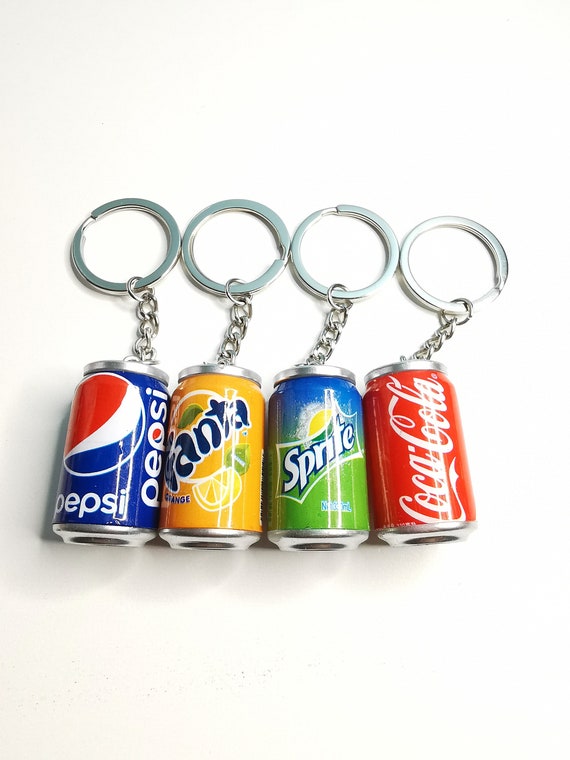 Soda Pop Bottle Keychain Pendent Charm New Coca-Cola, Pepsi, Sprite, Fanta