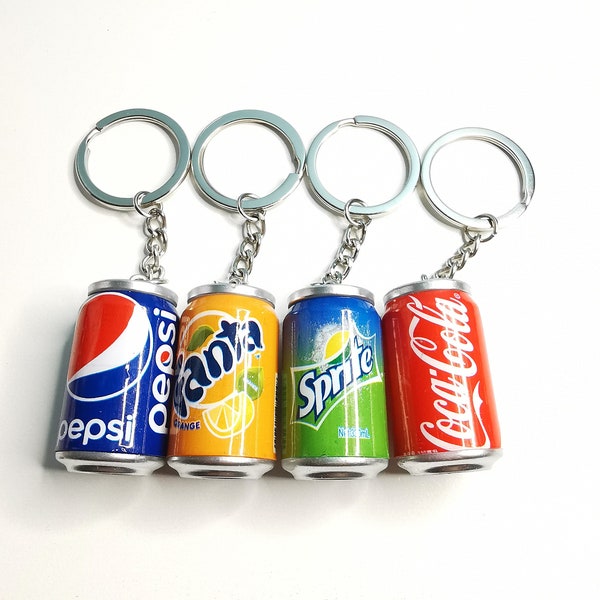 Coke keychain coca cola keychain pepsi keychain fanta keychain sprite keychain soda keychain pepsi keyring fanta keyring sprite keyring