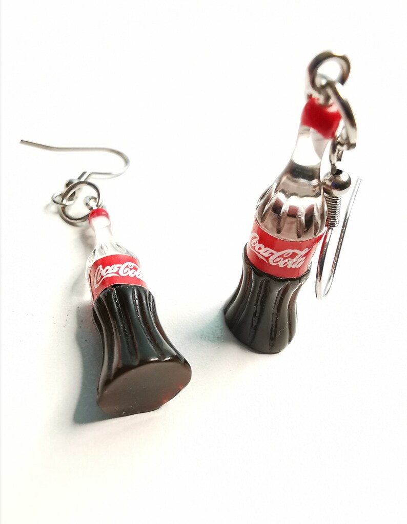 Cocacola Earrings Coca Cola Earrings Coke Earrings Coke Gift Etsy