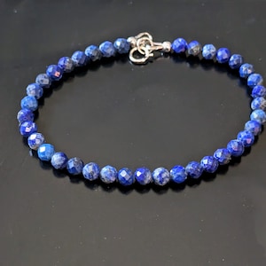 Lapis Lazuli bracelet, natural stone bracelet