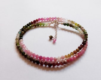 Multicolored tourmaline necklace