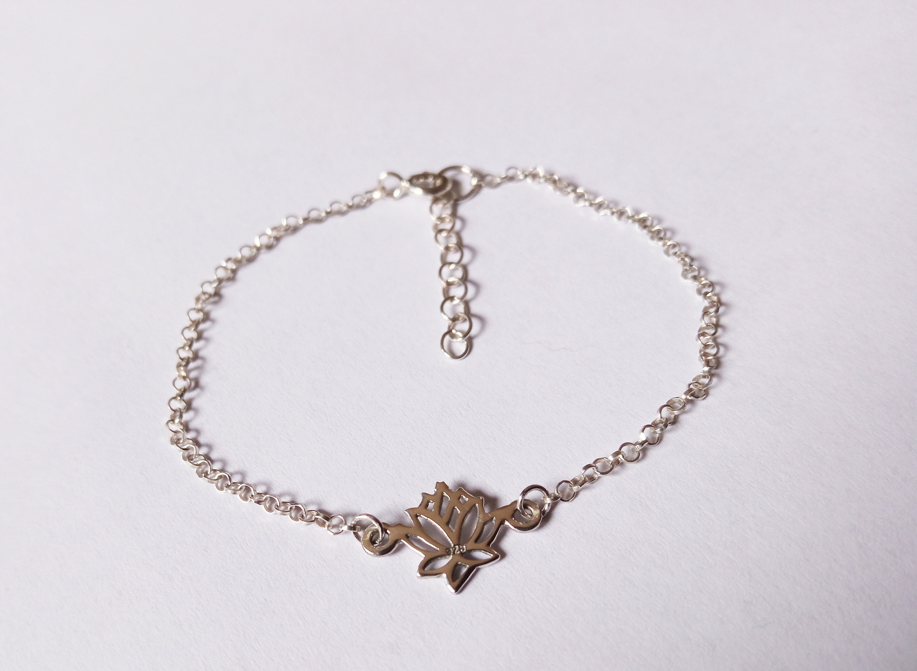 Bracciale In Argento 925 Con Ciondolo Fiore Di Loto - Flores Gioielli - Foto 8