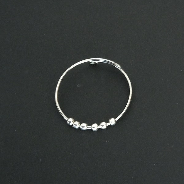 Adjustable anti-stress ring. 925 silver ring