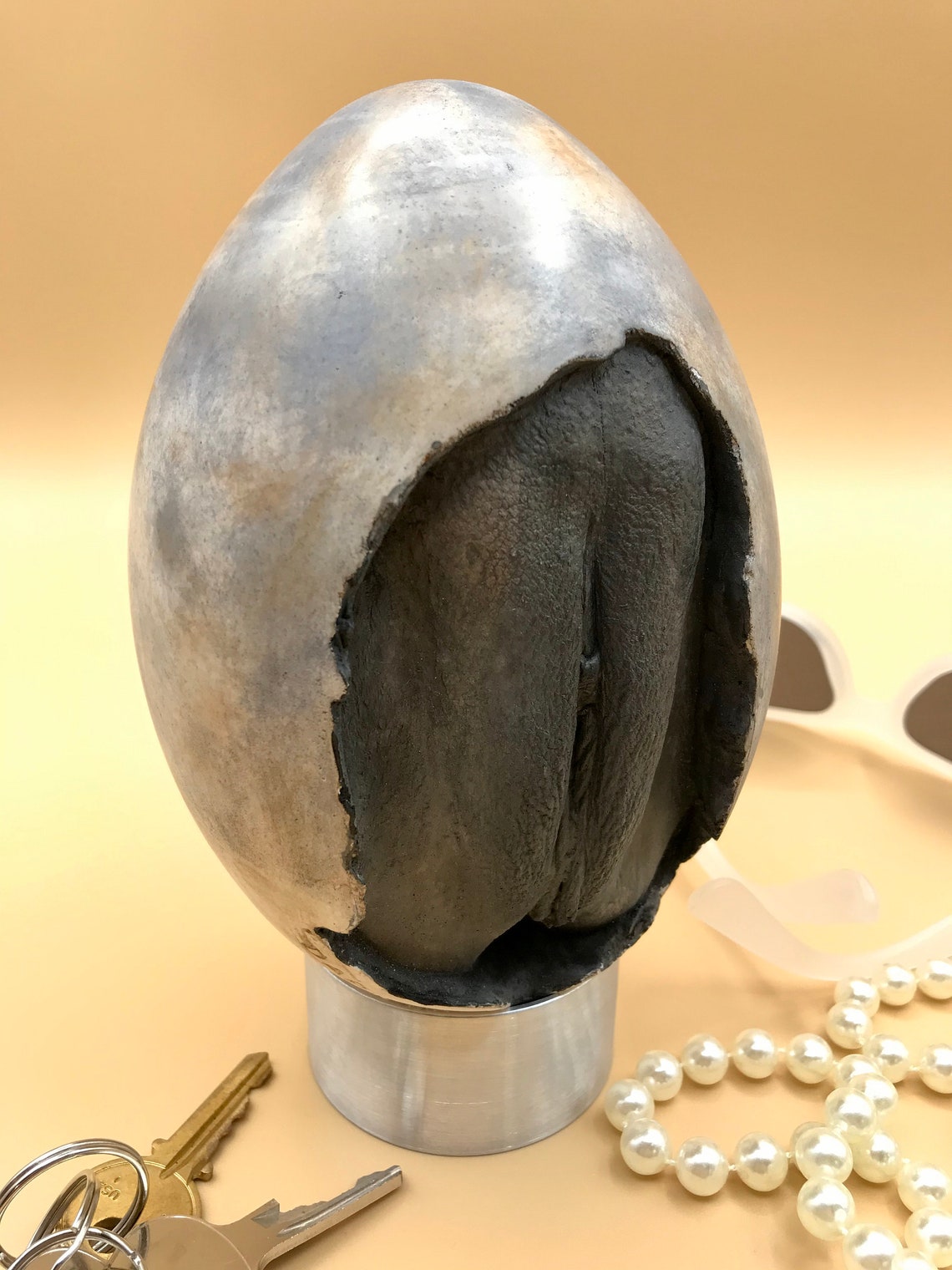 Egg Sculpture Vulva Vagina Erotic Art Object Home Decor Etsy Hong Kong