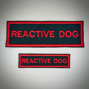 Reactive Dog Harness Patch | Waterproof Canvas Warning Badge (2 Sizes)