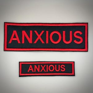 Anxious Dog Harness Patch | Waterproof Canvas Warning, Reactive Dog Gear (Mini/Large)