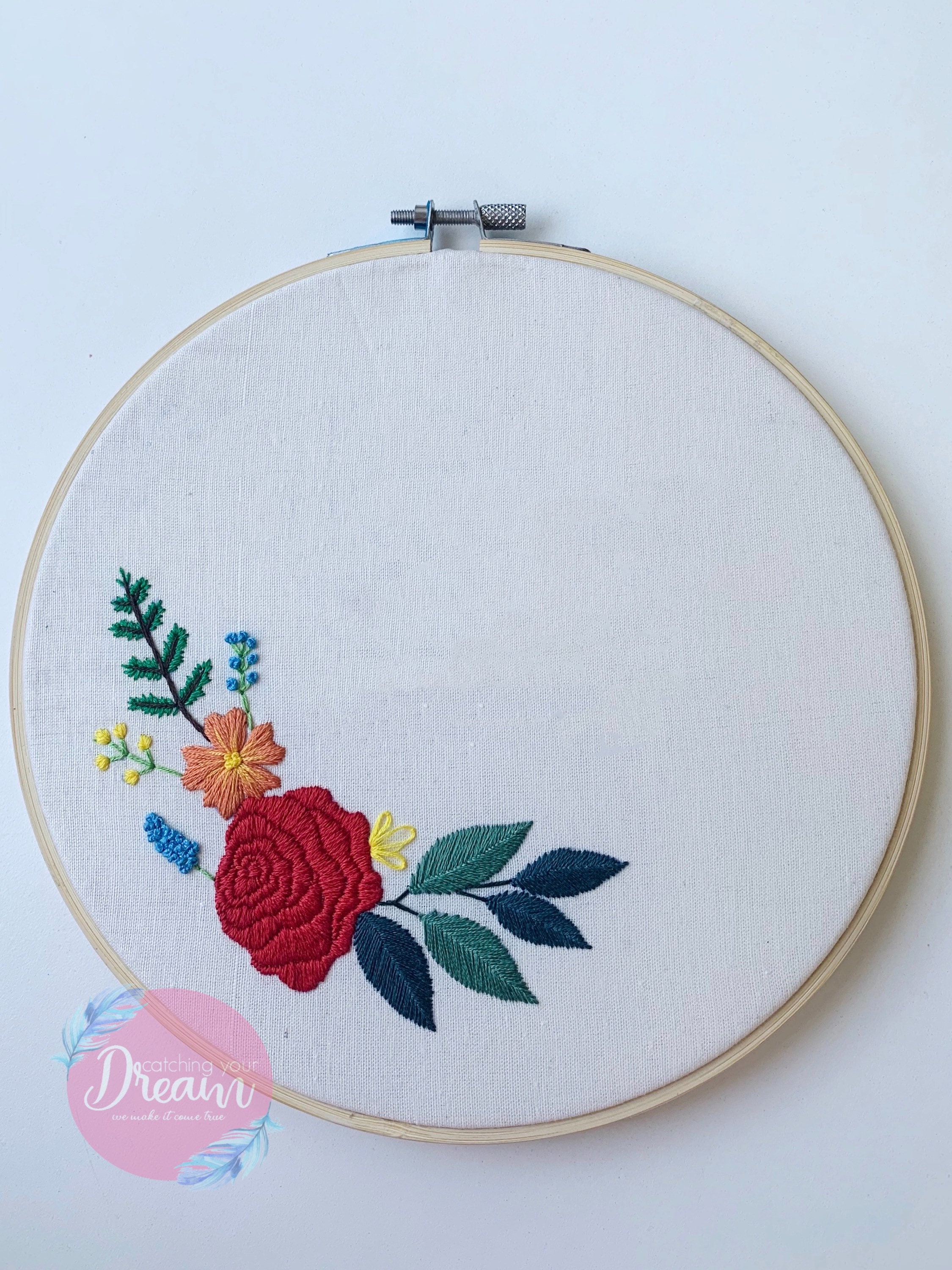 Rose Flower Embroidery Hoop Wedding Embroidery Hoop - Etsy