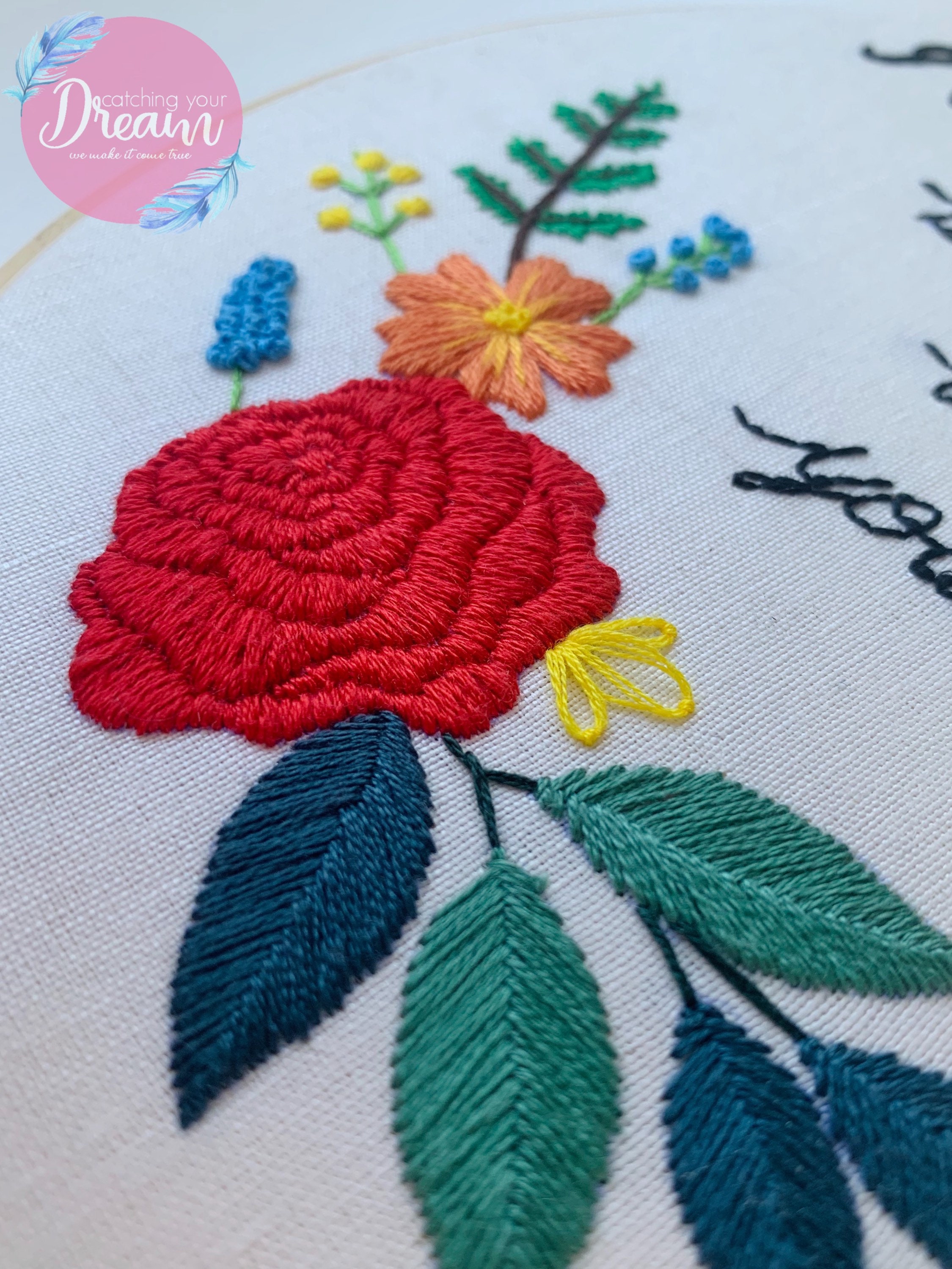 Rose Flower Embroidery Hoop Wedding Embroidery Hoop - Etsy