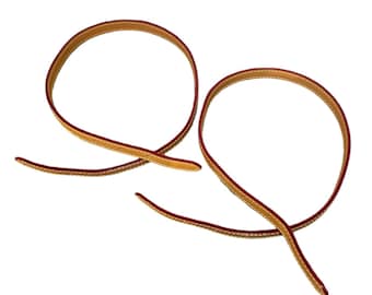 One Pair Genuine Honey patina Vachetta leather strap replacement For Louis Vuitton Bucket PM & GM Should Bags adjustable 28-inch - Set of 2
