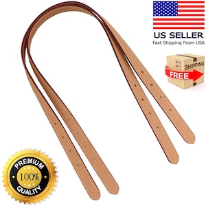 One Pair Genuine Honey patina Vachetta leather strap replacement For Louis Vuitton Bucket PM & GM Should Bags adjustable 28-inch - Set of 2