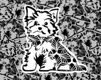 Download Yorkie Mandala Svg For Silhouette - Layered SVG Cut File