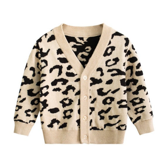 Long Sleeve Leopard Print Button 
