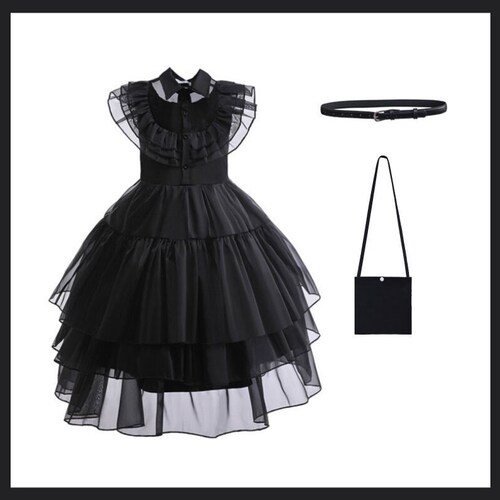 Wednesday Costume Cosplay Halloween Cosplay Party Dress - Etsy