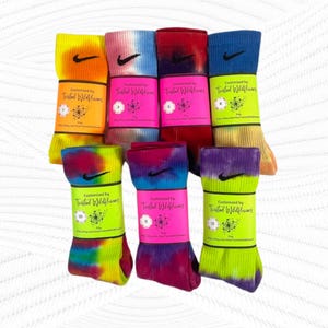 Custom Tie-dyed Nike Crew Socks