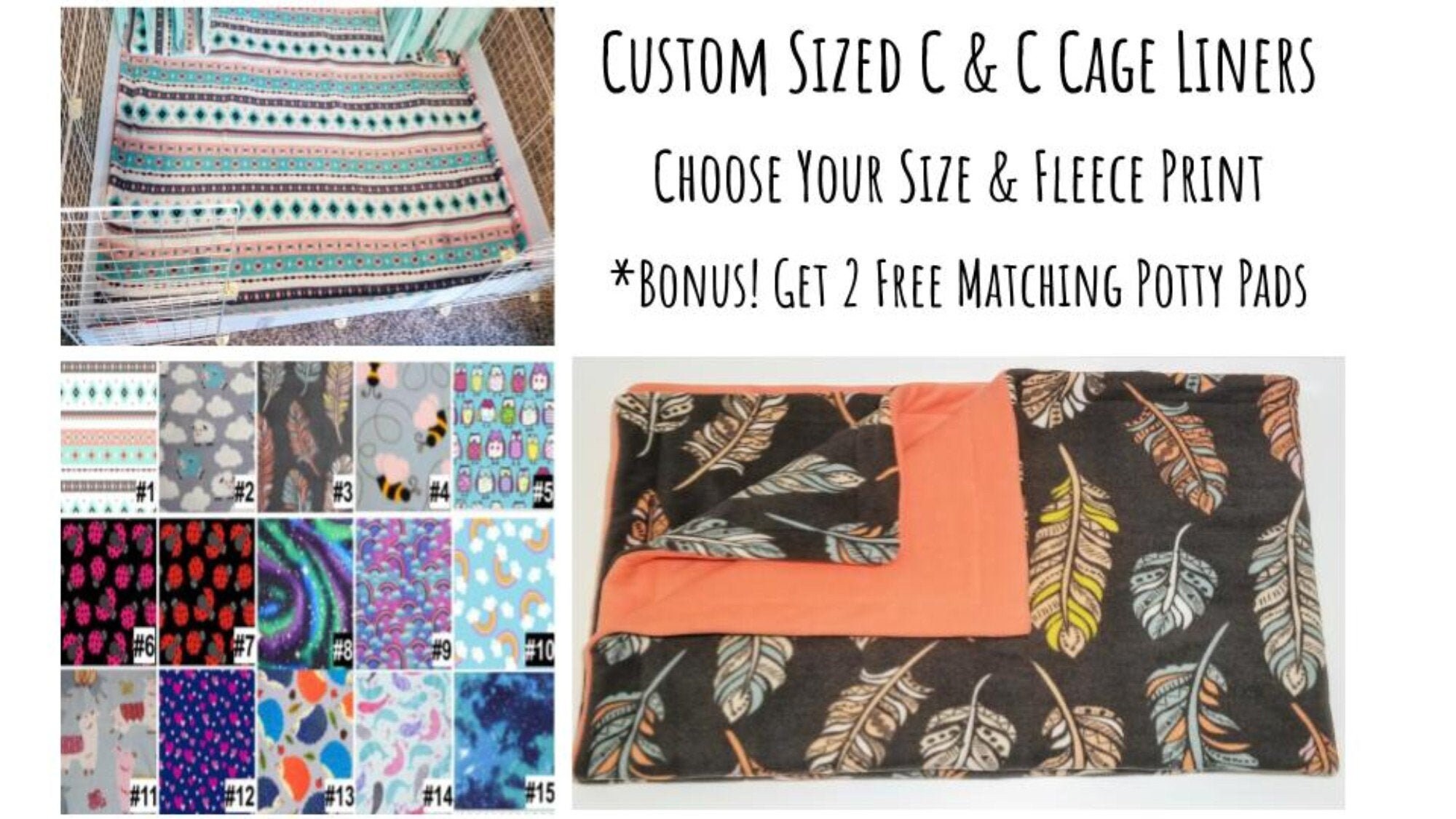 custom fleece cage liners