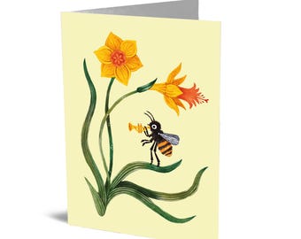 Kaart maart (metselbij en narcis)