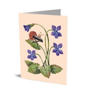 Kaart februari (slak en krokus)